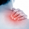 Acute pain in a neck at the young men.