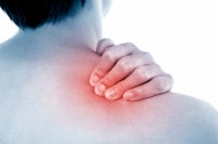 Acute pain in a neck at the young men.